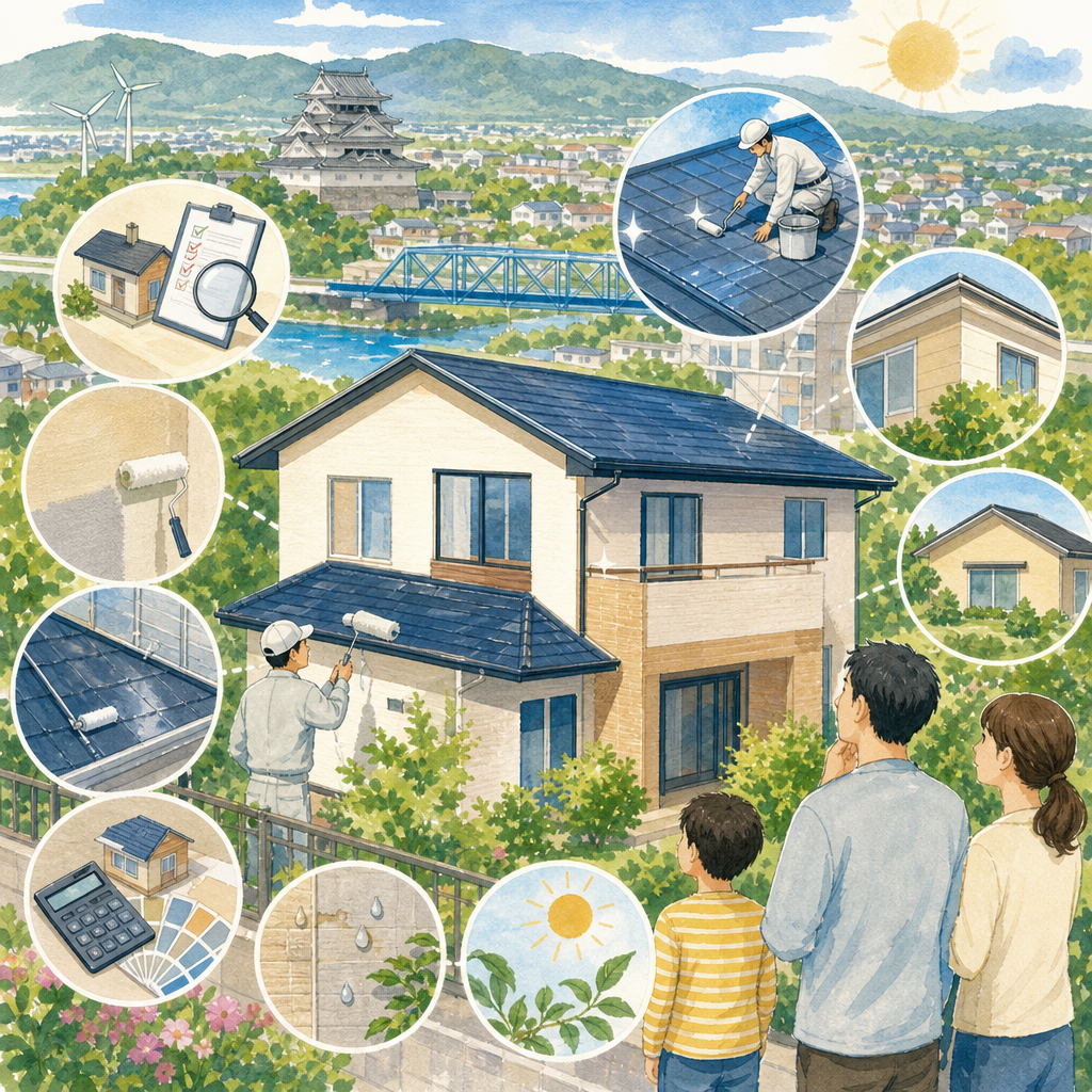 筑西市の外壁塗装、割引前に屋根費用も把握